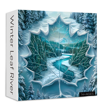 Winter Leaf River puzzle puzzle 1000 pezzi